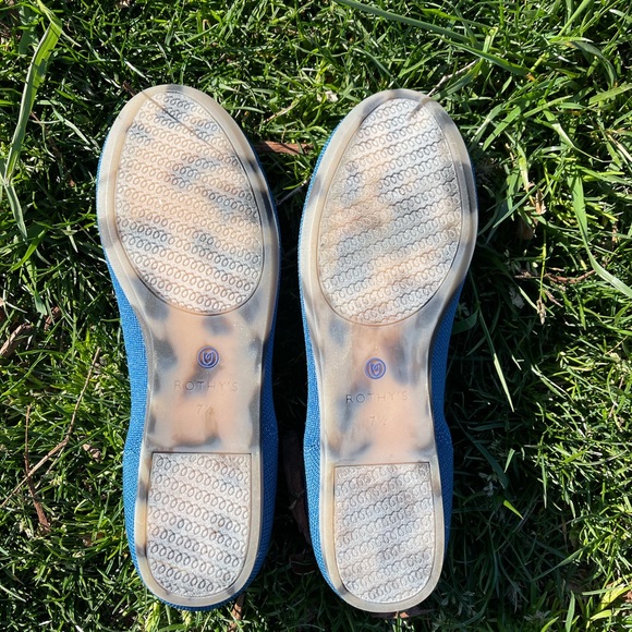 Rothy’s The Flat in Deep Ocean Women’s Blue Round Toe Shoes Ballet 7.5 - Picture 4 of 6